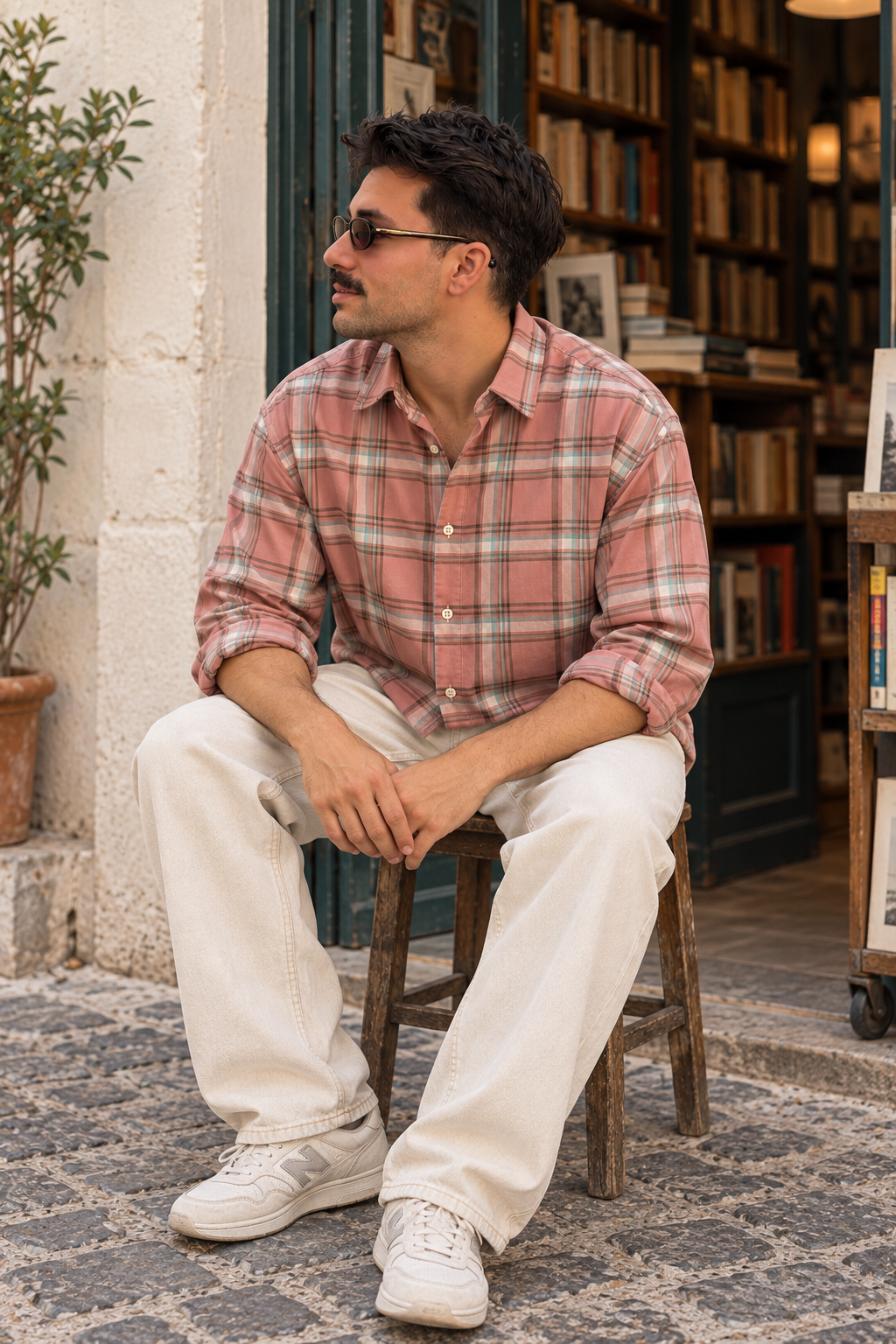 Rosy Grid Shirt