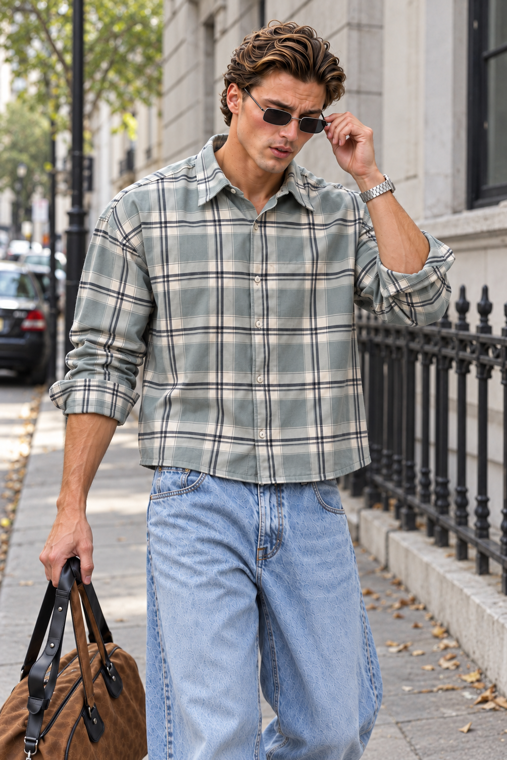 Sage Check Shirt