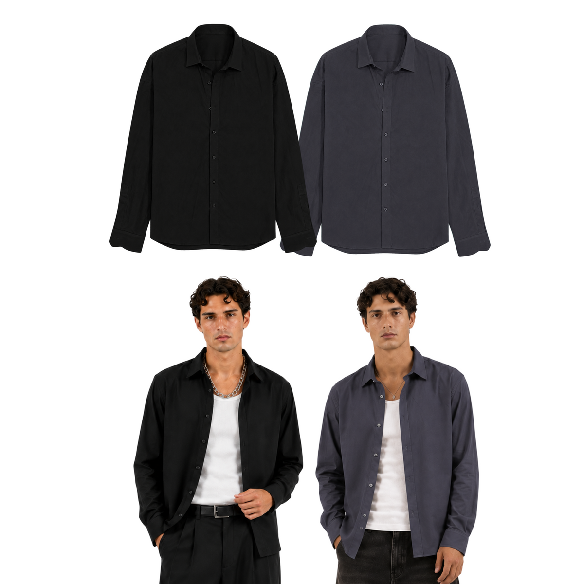 Black and Grey shirt duo