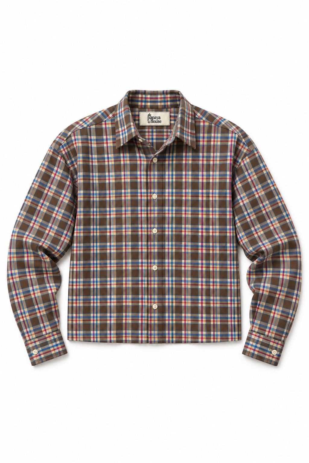 Mocha Pop Check Shirt