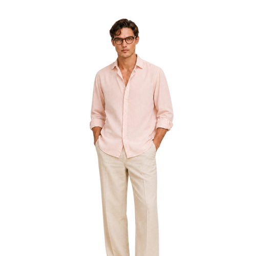 Baby Pink 100% Cotton Shirt