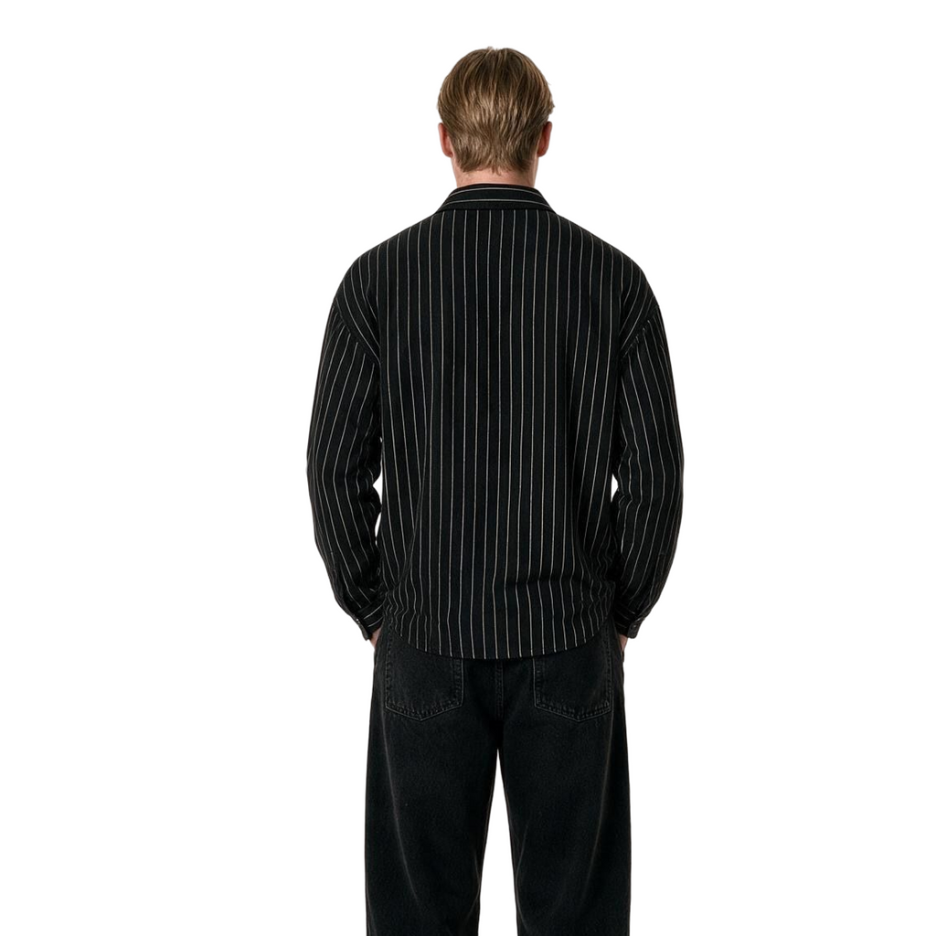 Black Pinstripe Shirt
