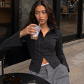 Black Pinstripe Shirt