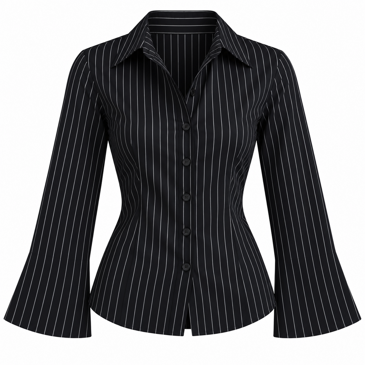 Black Pinstripe Shirt