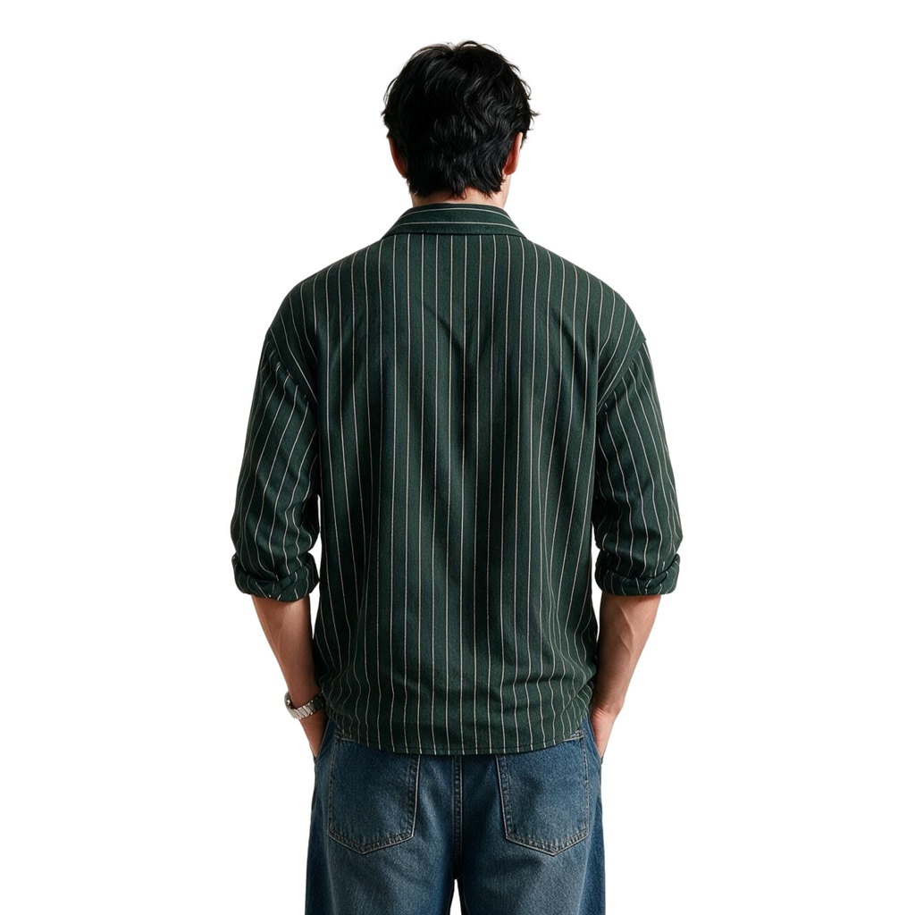 Green Pinstripe Shirt