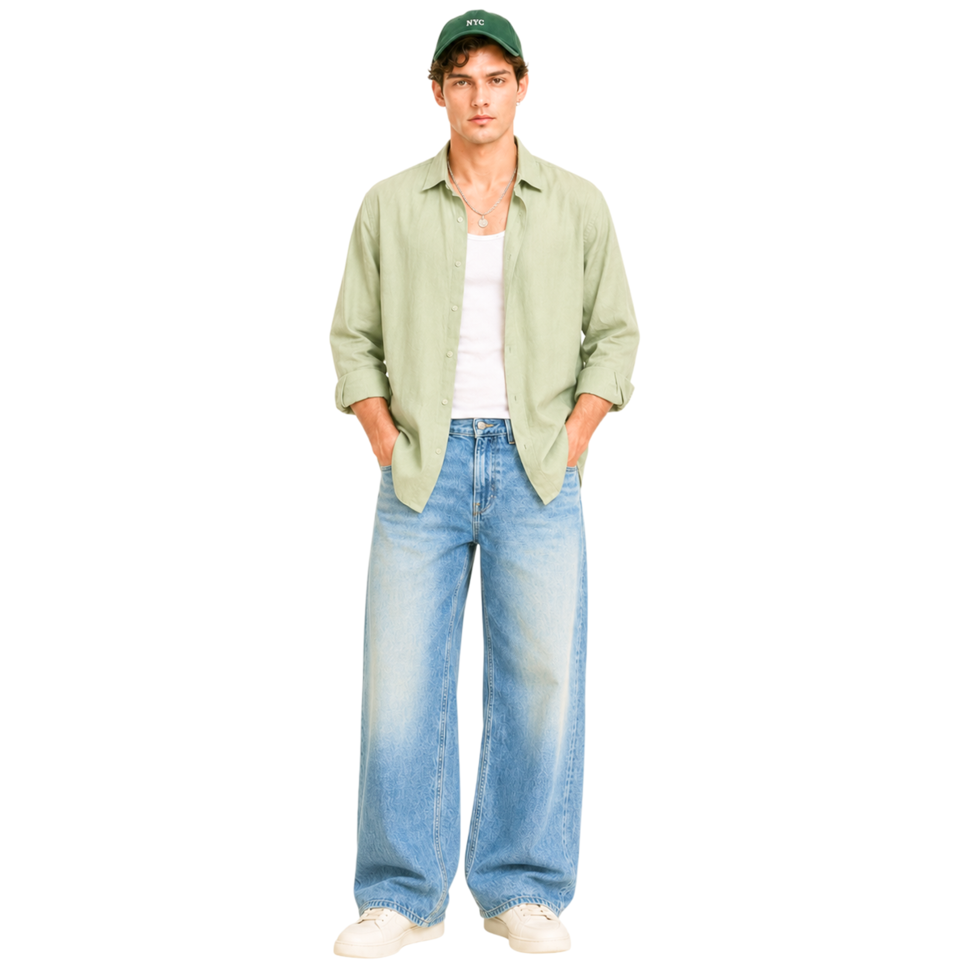 Summer Sage Green Shirt | 100% Cotton