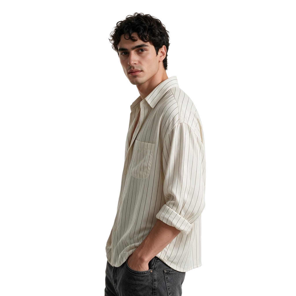 White Pinstripe Shirt