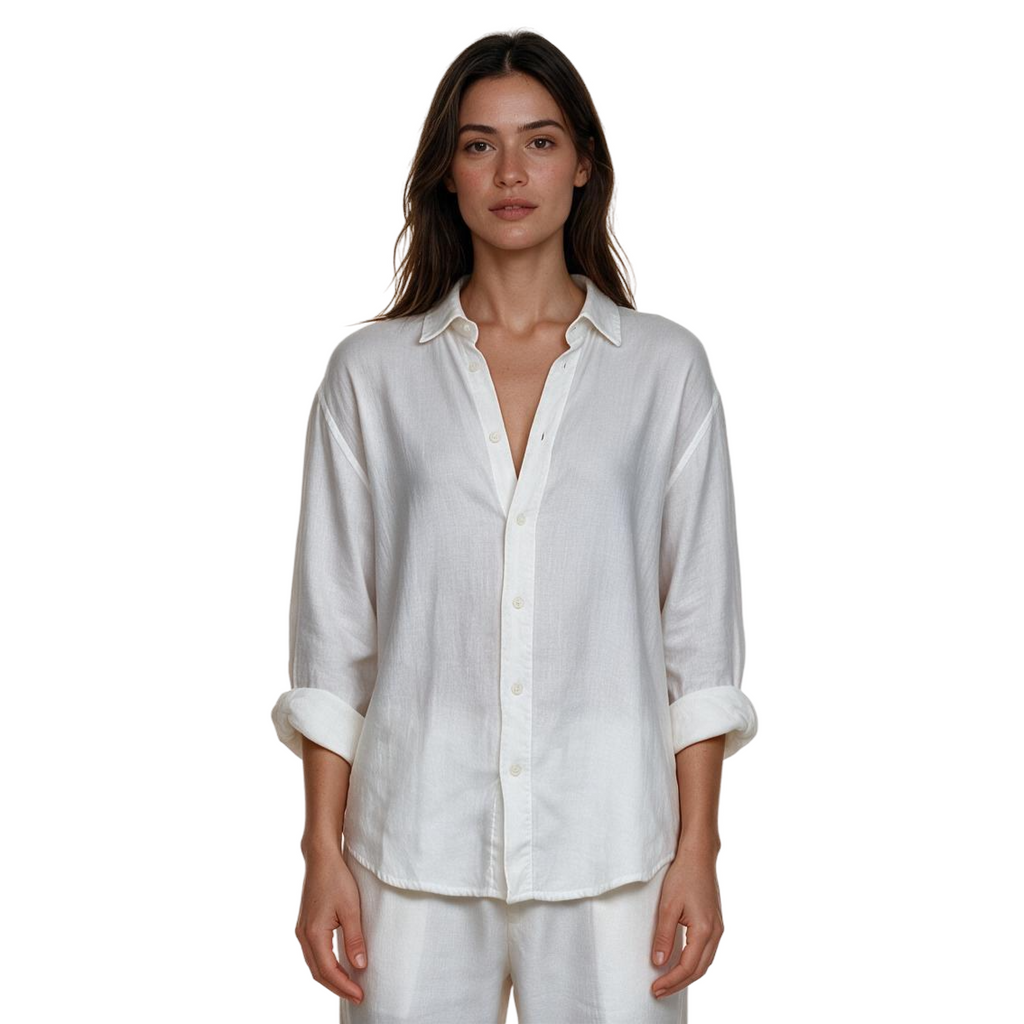 White 100% Linen Shirt