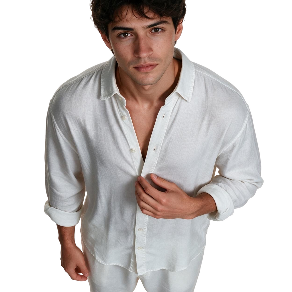 White 100% Linen Shirt