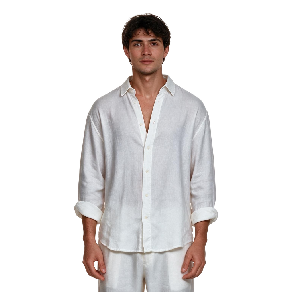 White 100% Linen Shirt